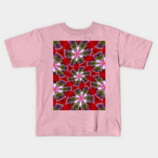 Purple Flower Bud Pattern Kids T-Shirt